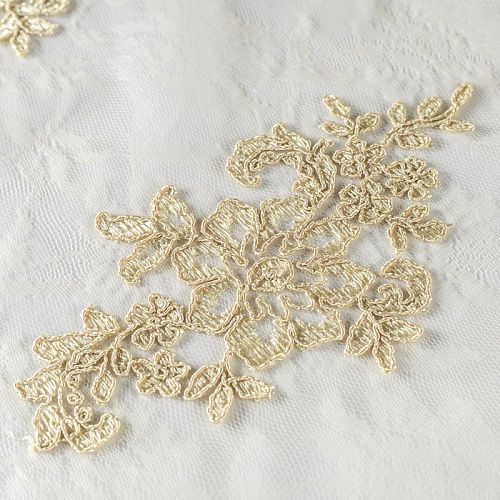 Гипюр К05-523 светлое золото