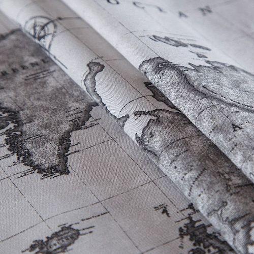 Ткань портьерная H-280 см 19-02-15862 светло-серый принтованный