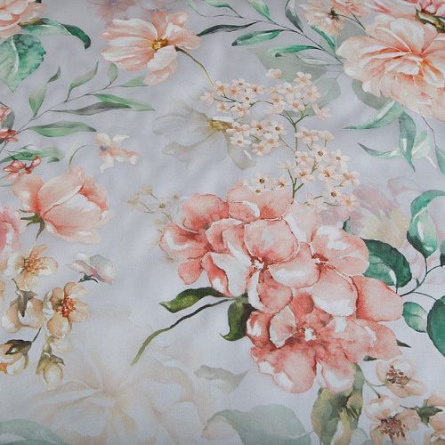 Органза шелковая Dior 039-16955 белый принтованный