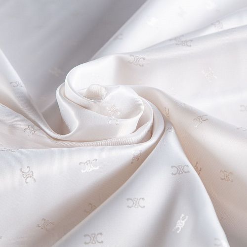 Ткань подкладочная 045-20857 молочный жаккардовый