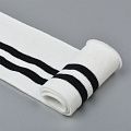 Подвяз трикотажный TBY 6х80 см с черными полосами 73003 белый