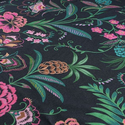 Вискоза 009-12205 черный принтованный