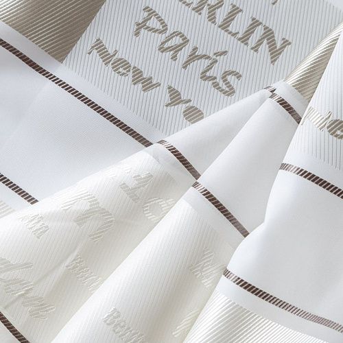 Ткань портьерная жаккард Т476-02-08 бежево-белый