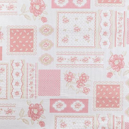 Ткань портьерная жаккард Т472-02-16 молочно-розовый 