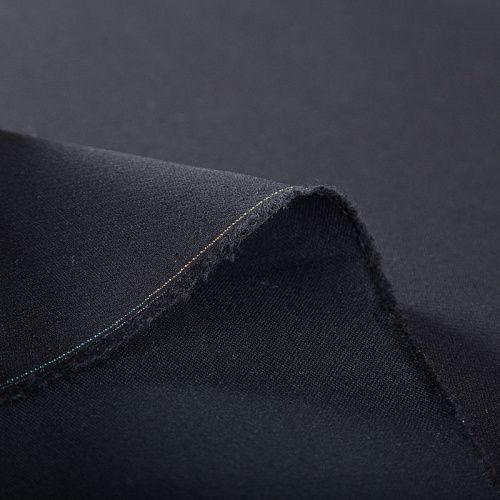 Ткань костюмная дублированная 025-19817 черный однотонный