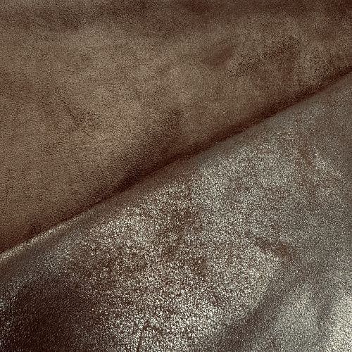 Экокожа-замша 070-11784 темно-коричневый однотонный