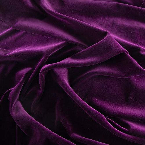 Бархат хлопковый 002-20033 пурпурный однотонный