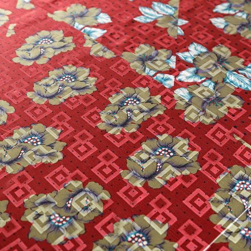 Шелк натуральный К15-114 вишневый жаккардовый