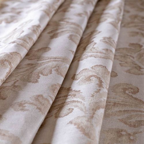 Ткань портьерная лен Т274-02-15 песочный жаккардовый