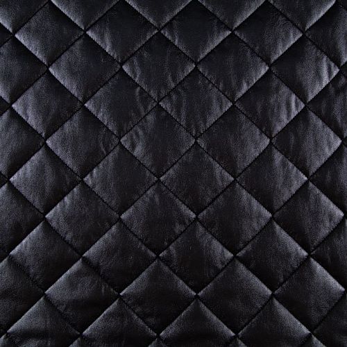 Экокожа курточная стеганая 2-х сторонняя 033-20048 черный/лео