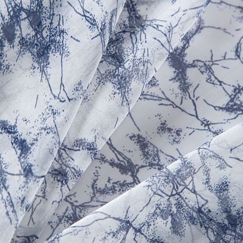 Шифон шелковый 068-20067 молочный принтованный