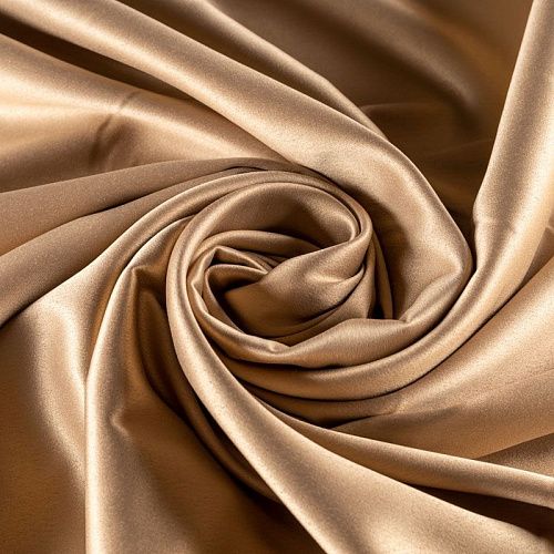 Сатин стрейч К33-812 золотистый однотонный