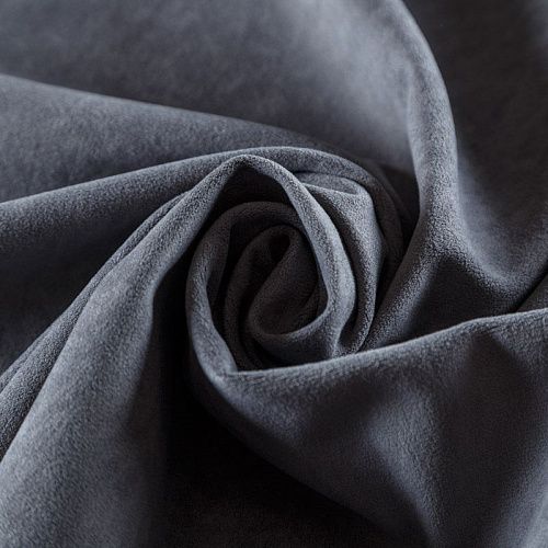 Ткань мебельная микровелюр 22-02-08970 серебристый однотонный