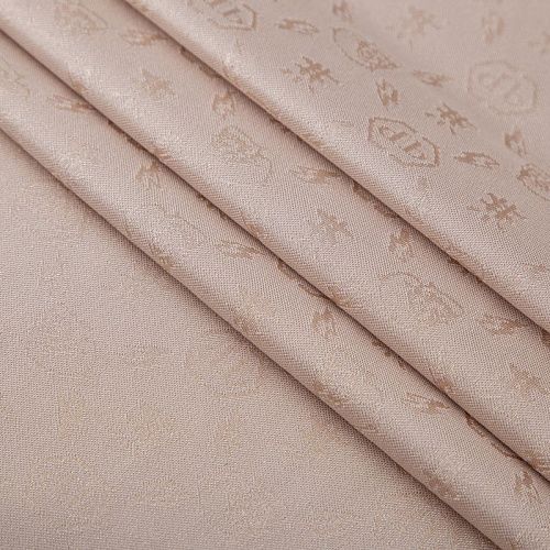 Трикотаж жаккардовый Philipp Plein 056-20151 бежевый