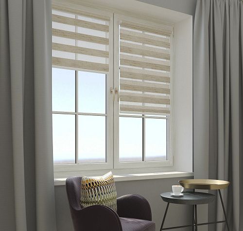 Штора рулонная Day&Night 80х160 см 59971612 натуральный лен