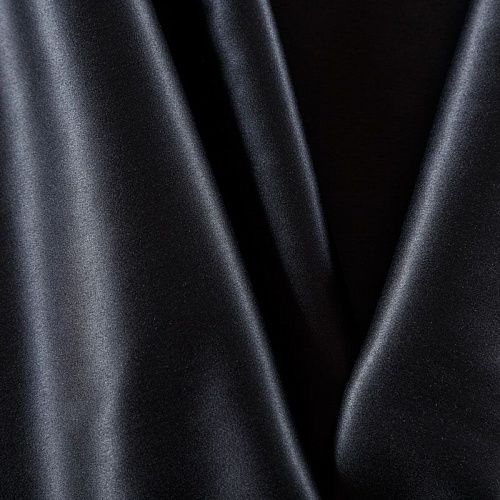 Сатин стрейч 001-07710 черный однотонный