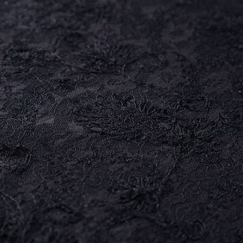 Гипюр с пайетками на вязаном трикотаже 012-20759 черный