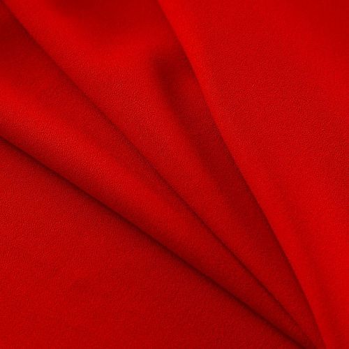 Креп 026-16676 красный однотонный