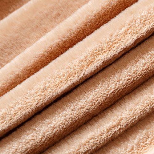 Мех искусственный 037-04423 пудровый однотонный