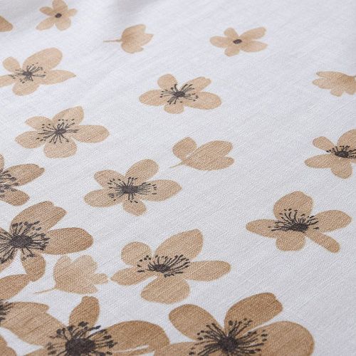 Лен натуральный 035-11765 белый принтованный