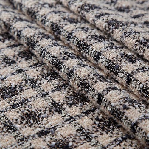 Твид Chanel 052-19136 пудра/черный