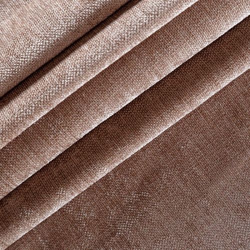 Ткань портьерная шенилл h-300 см 21-02-00088 бежевый однотонный