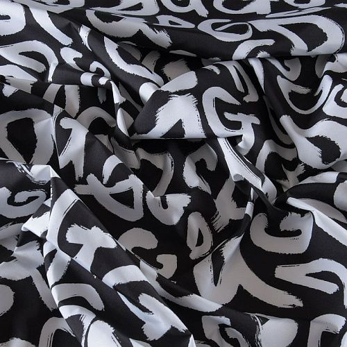 Тафта 051-11736 черный принтованный