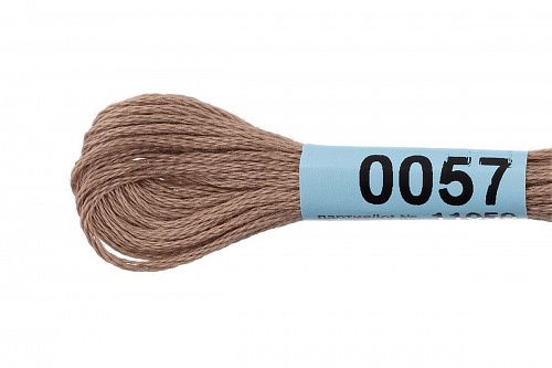 Нитки для вышивания Gamma мулине 8 м 0057 серо-бежевый