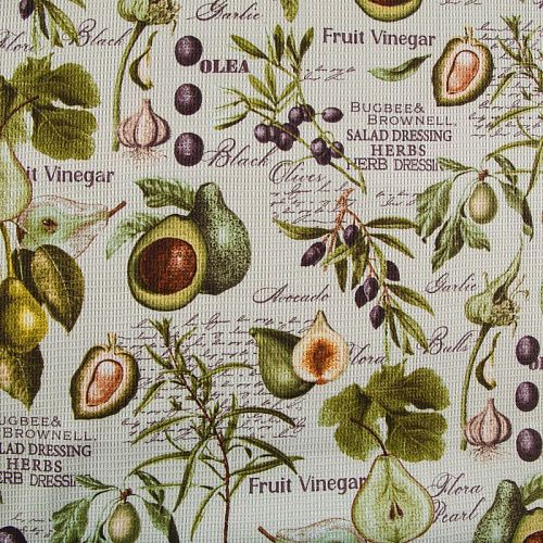 Полотно вафельное 007-13890 песочный принтованный