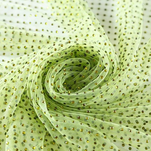 Фатин со стразами 058-10020 светло-зеленый