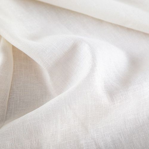 Лен натуральный 035-20059 молочный однотонный