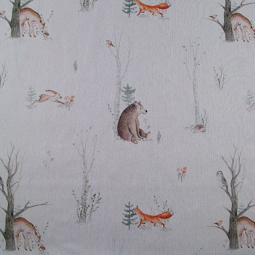 Ткань портьерная H-280 см 19-02-15861 молочный принтованный