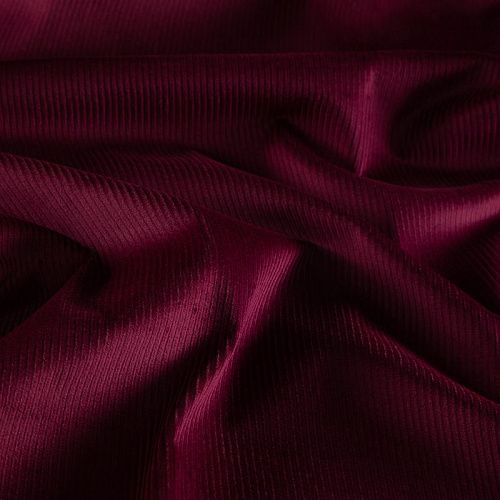 Вельвет стрейч 008-20768 темно-малиновый однотонный