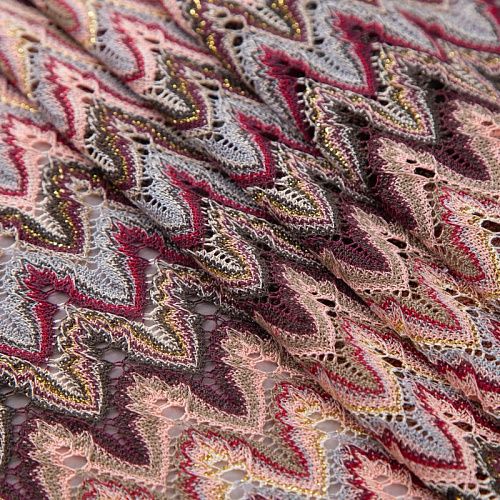 Трикотаж ажурный Missoni 056-20126 бордо мультиколор