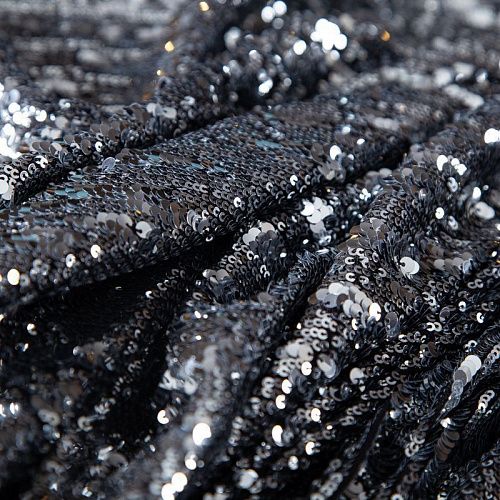 Пайетки на сетке 055-20188 серебро