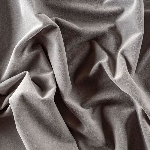 Ткань портьерная бархат h-300 см 09-02-00034 светло-серый однотонный