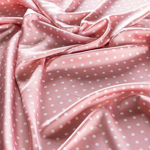 Шелк синтетический 065-01466 пудровый принтованный