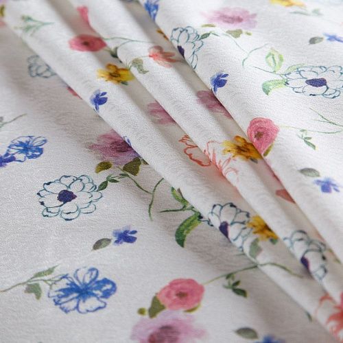 Жаккард стрейч 017-02946 белый принтованный