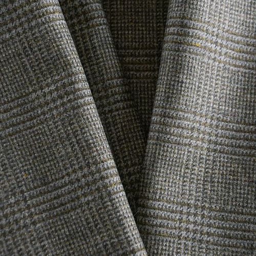 Ткань костюмная 025-12048 серо-зеленый клетка