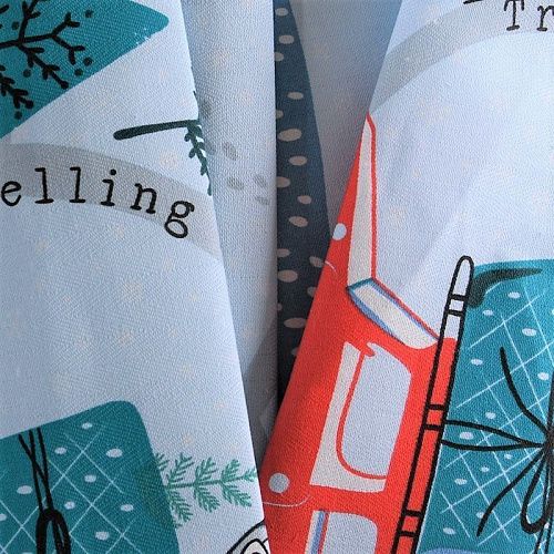 Дорожка декоративная 063-11020 голубой принтованный