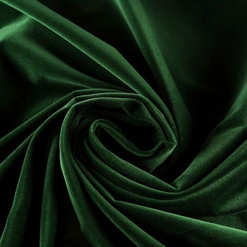 Бархат К26-302 зеленый однотонный