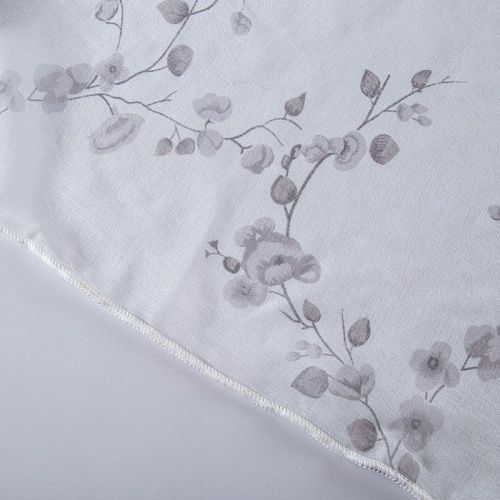 Тюль под лен 05-01-11621 белый принтованный