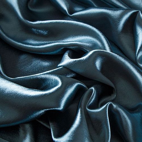 Креп-сатин крэш 001-13646 морская волна однотонный