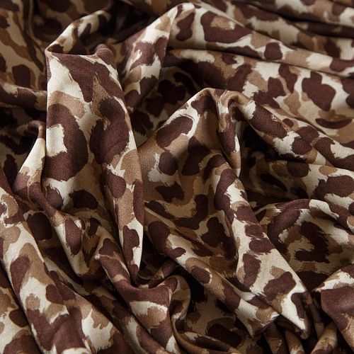 Вискоза 009-12330 песочно-коричневый принтованный