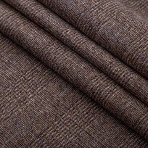 Шерсть костюмная 025-19972 коричневый клетка