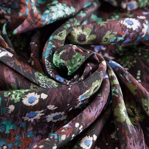 Вискоза 009-12374 черный принтованный