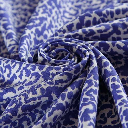 Штапель 069-17026 сине-фиолетовый однотонный