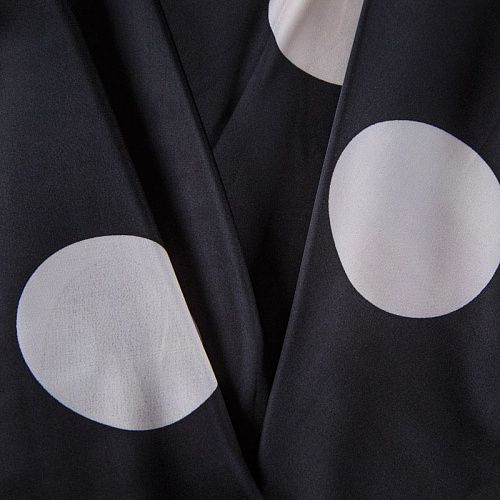 Шелк синтетический 065-13795 черный принтованный