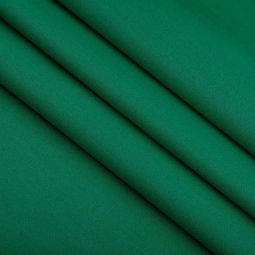 Креп двойной стрейч 026-02191 морской зеленый однотонный