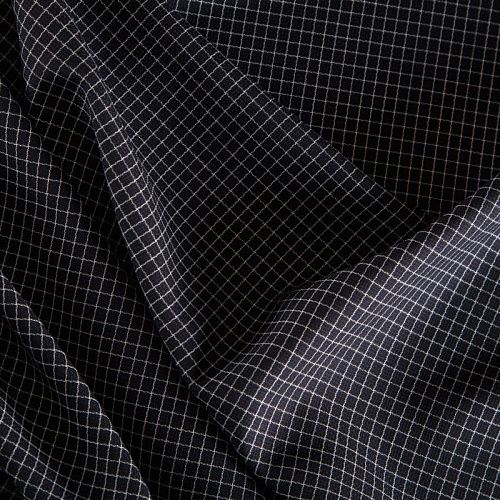 Ткань костюмная 025-16270 черно-белый клетка